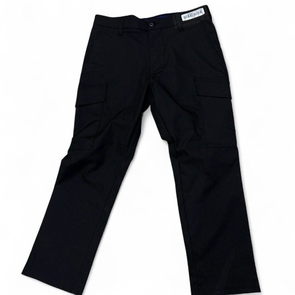 Black Cargo Utility Work Pants Flex Pro Waist Pockets 34x28 Plumber